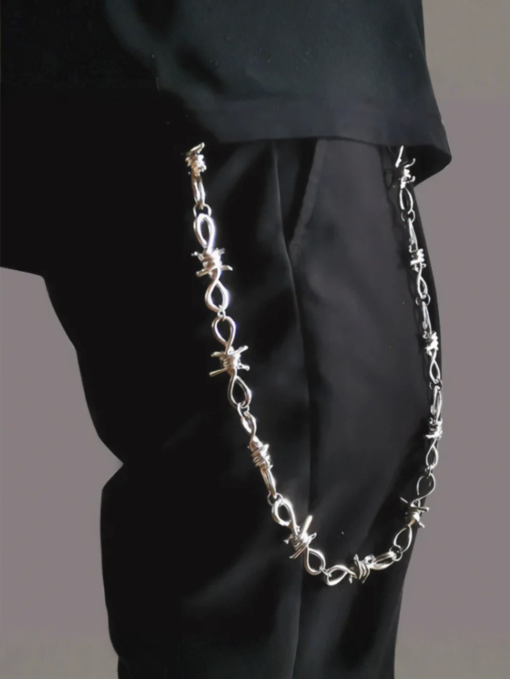 Spiked Barbed Wire Wallet Chain