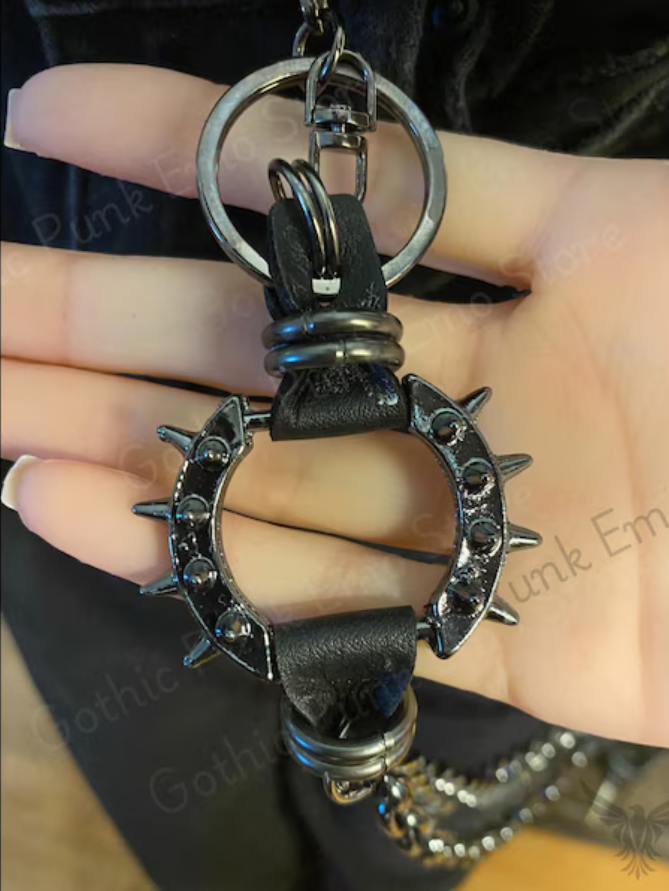 Spiked O Ring Pants Chain
