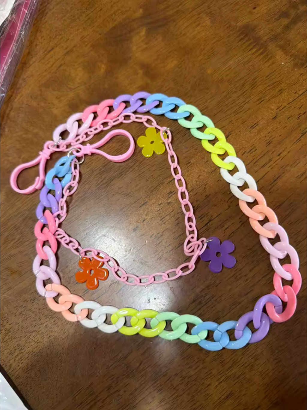 Kandi Hot Pink Pants Chain