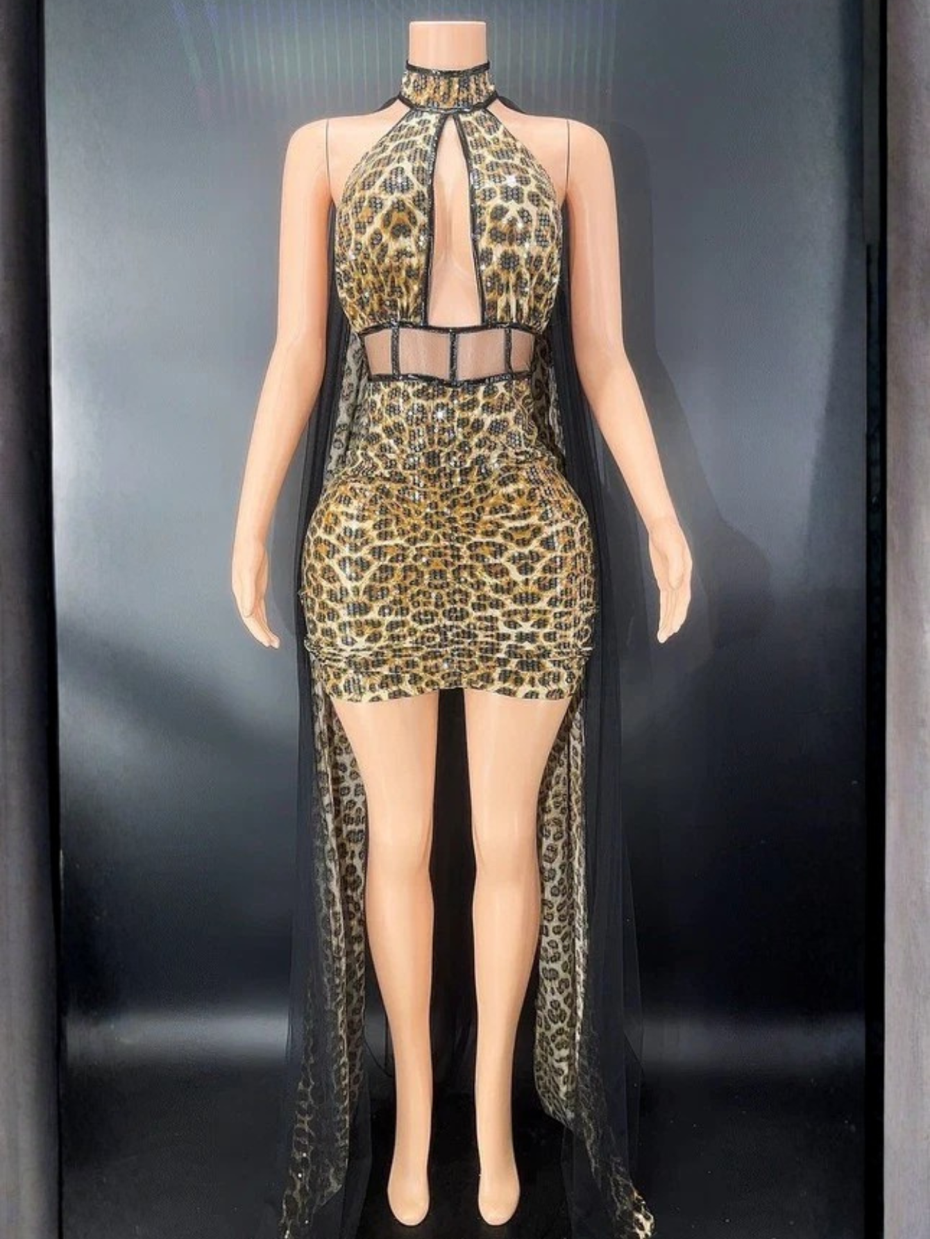 Leopard Drag Queen Sequin Costume