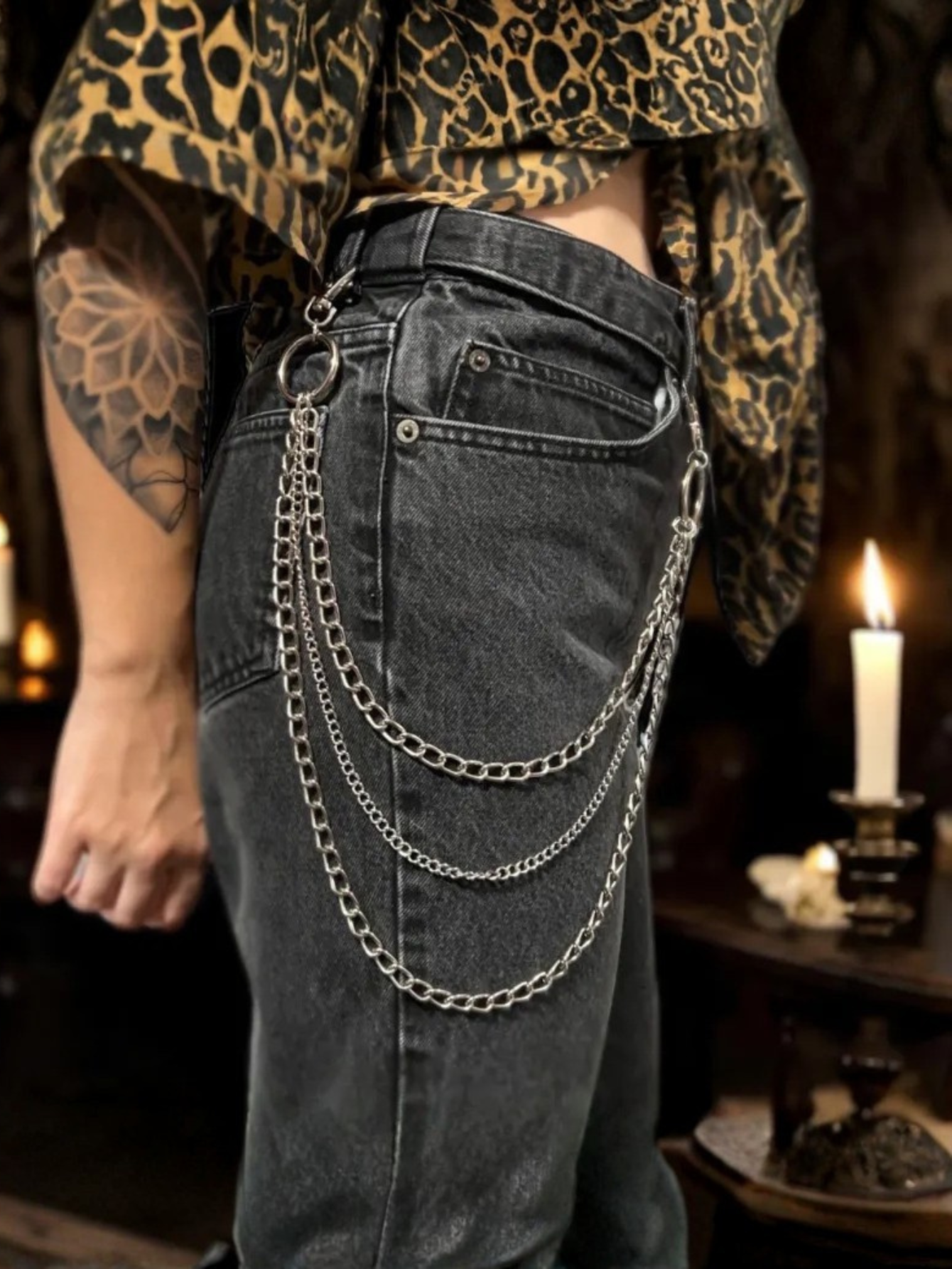 3 Layer O Ring Wallet Chain