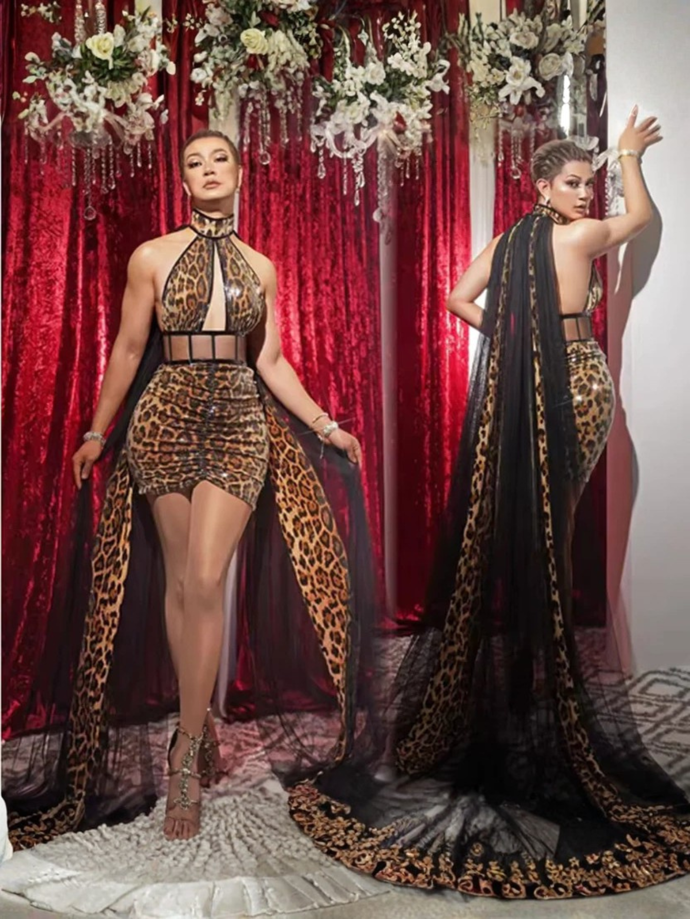 Leopard Drag Queen Sequin Costume