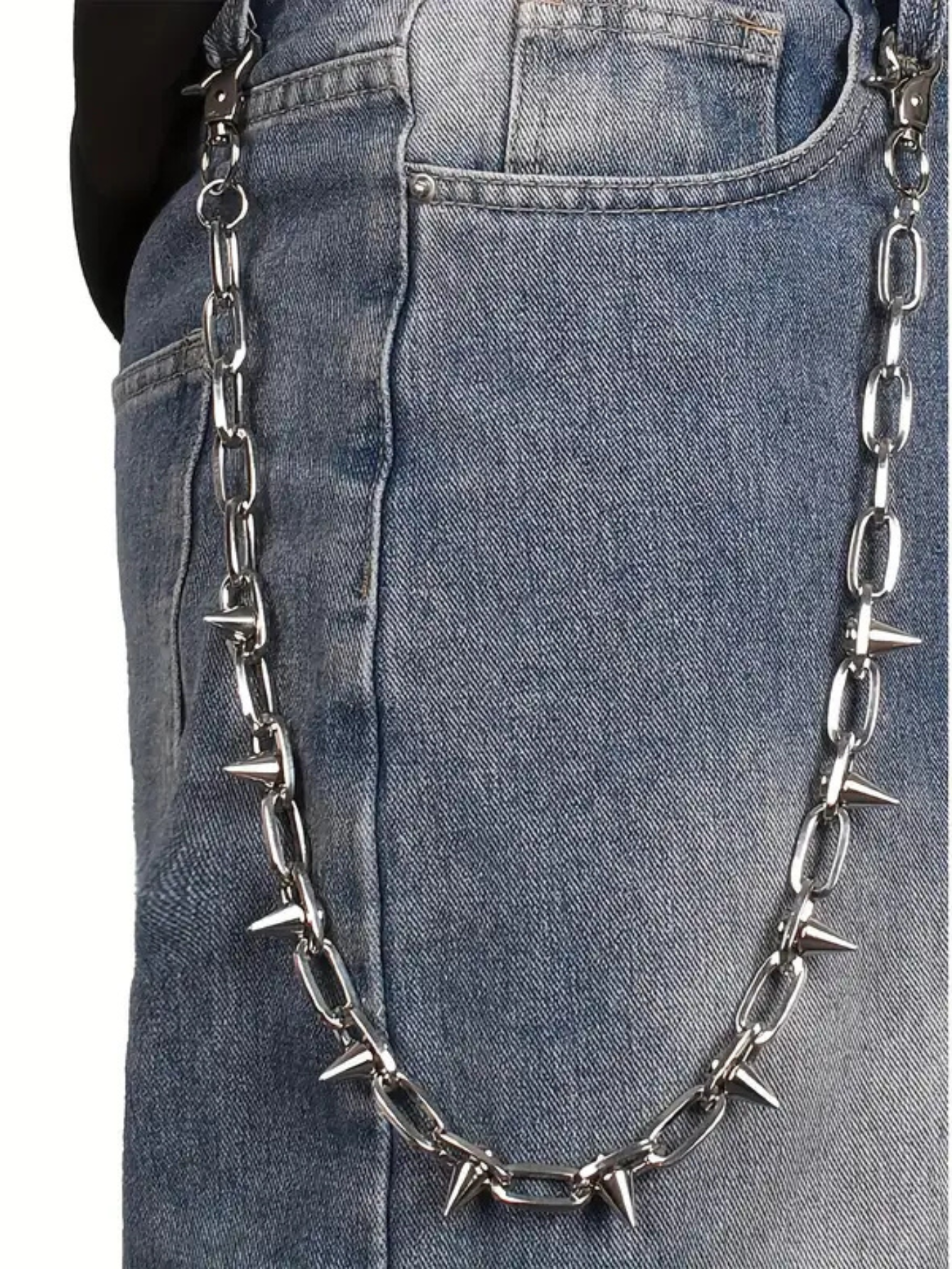 Spiked Punk Wallet Chain Emo