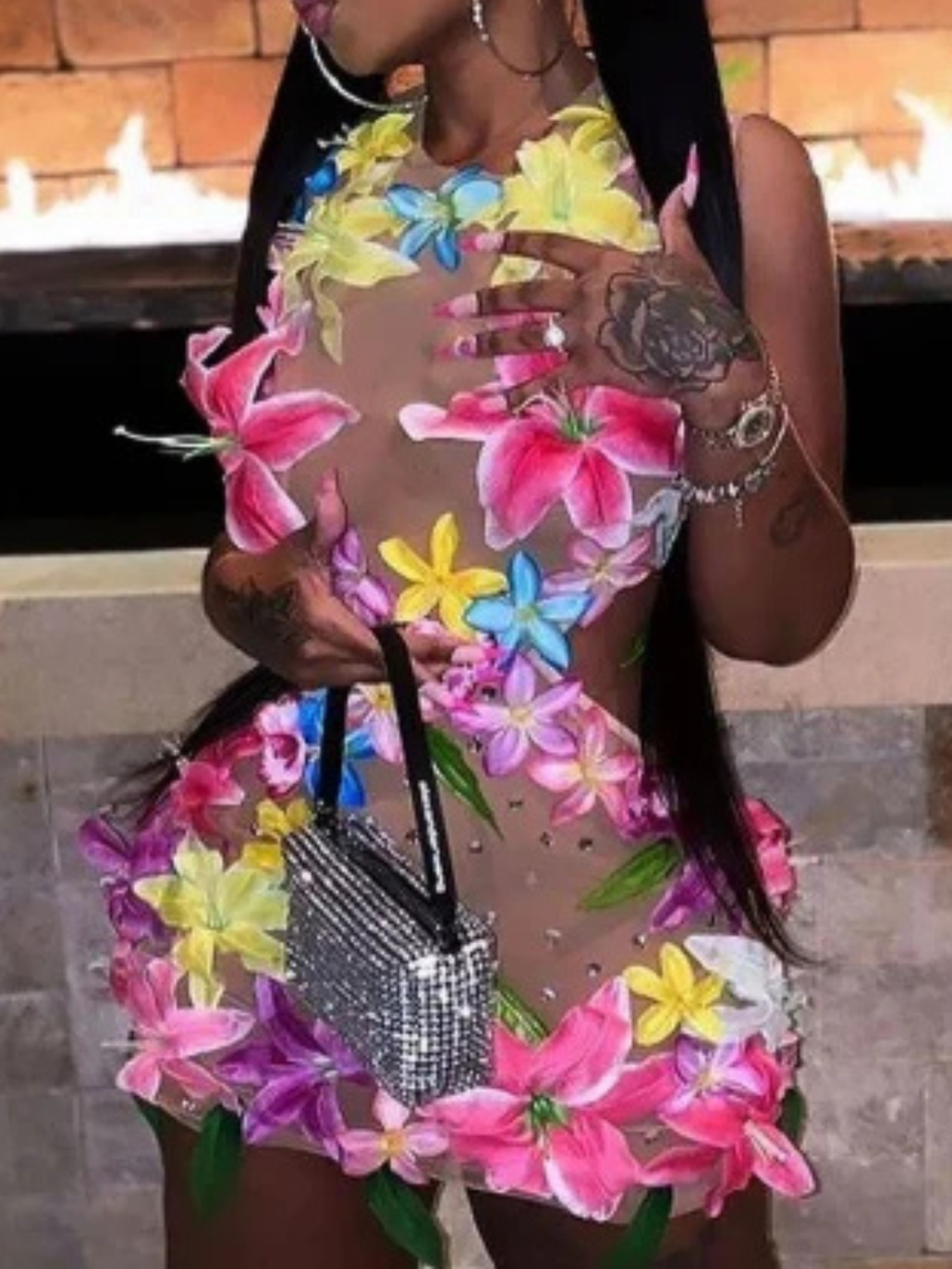 Flower Bikini Dress