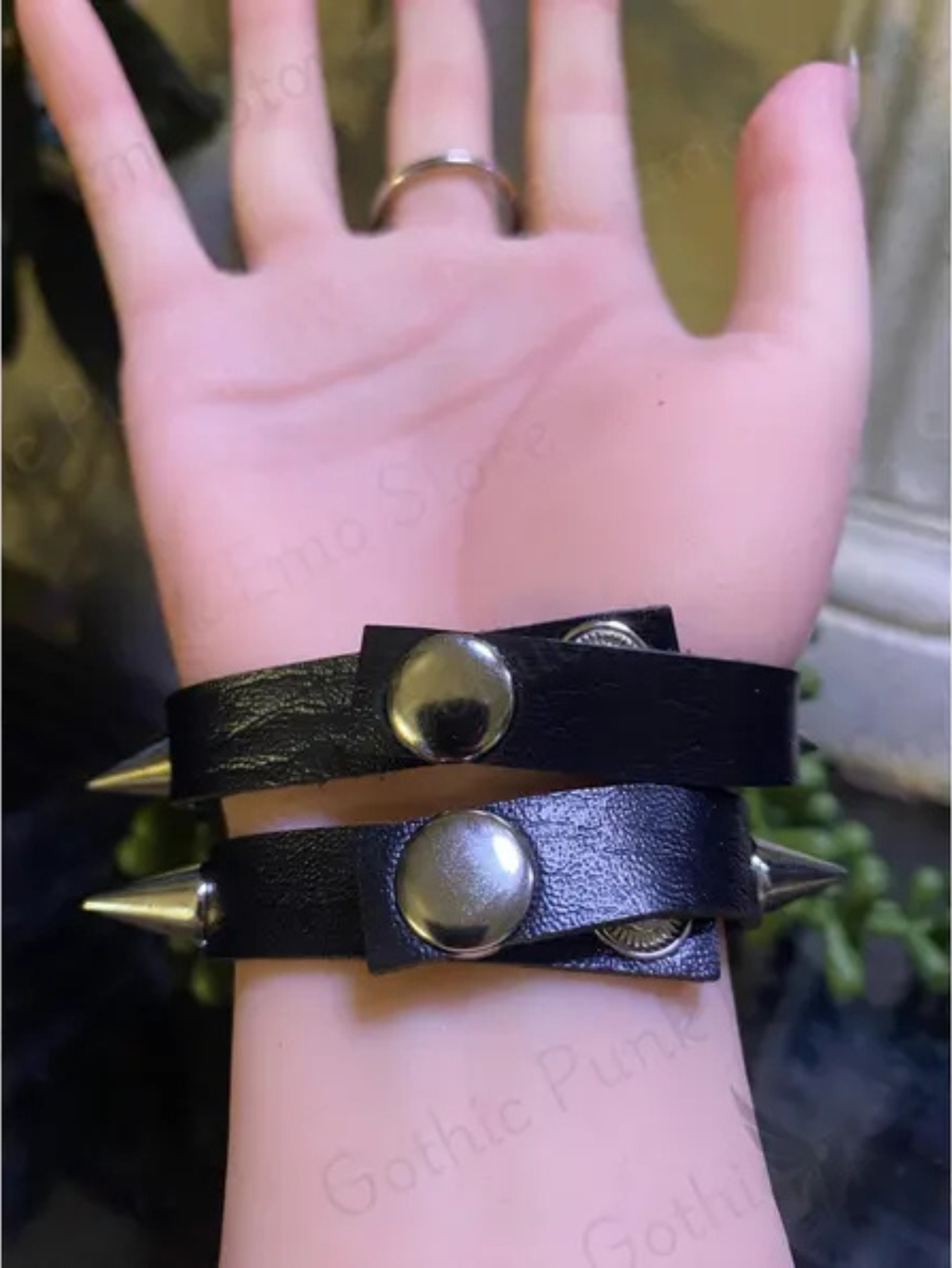 Spiked Faux Geo Bracelet