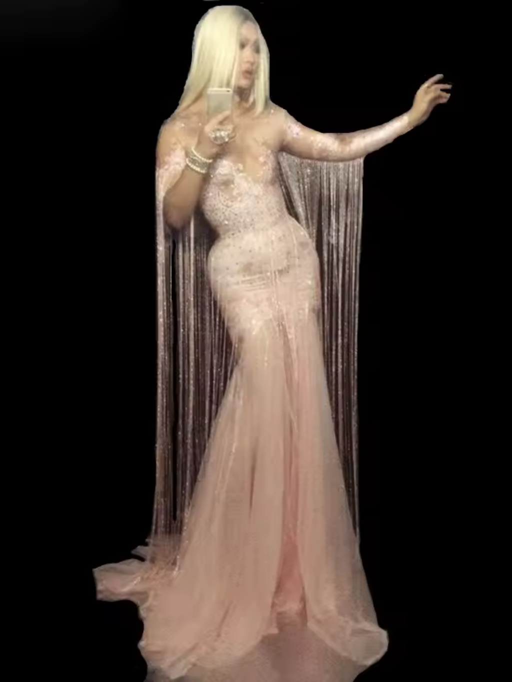 Pink Sheer Drag Queen Dress