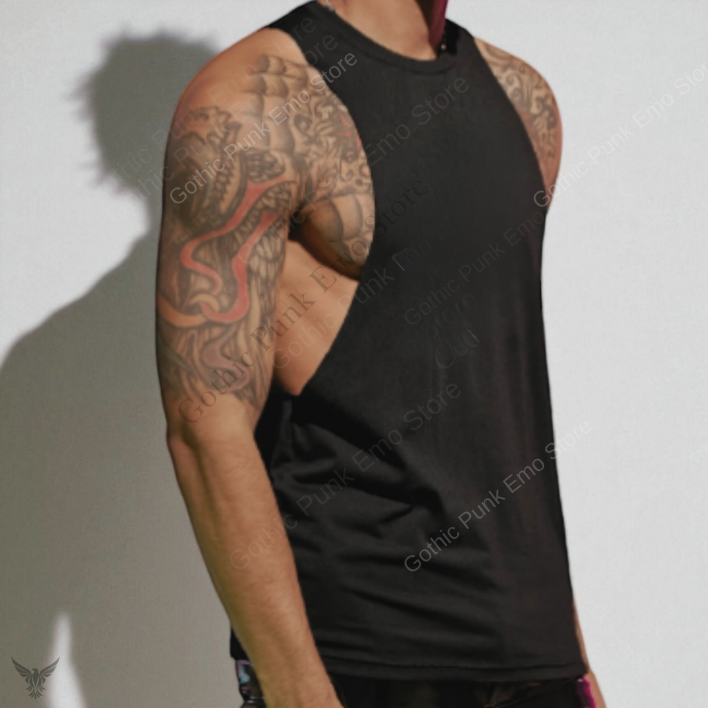 Deep Cut Muscle Tank Top Shirt