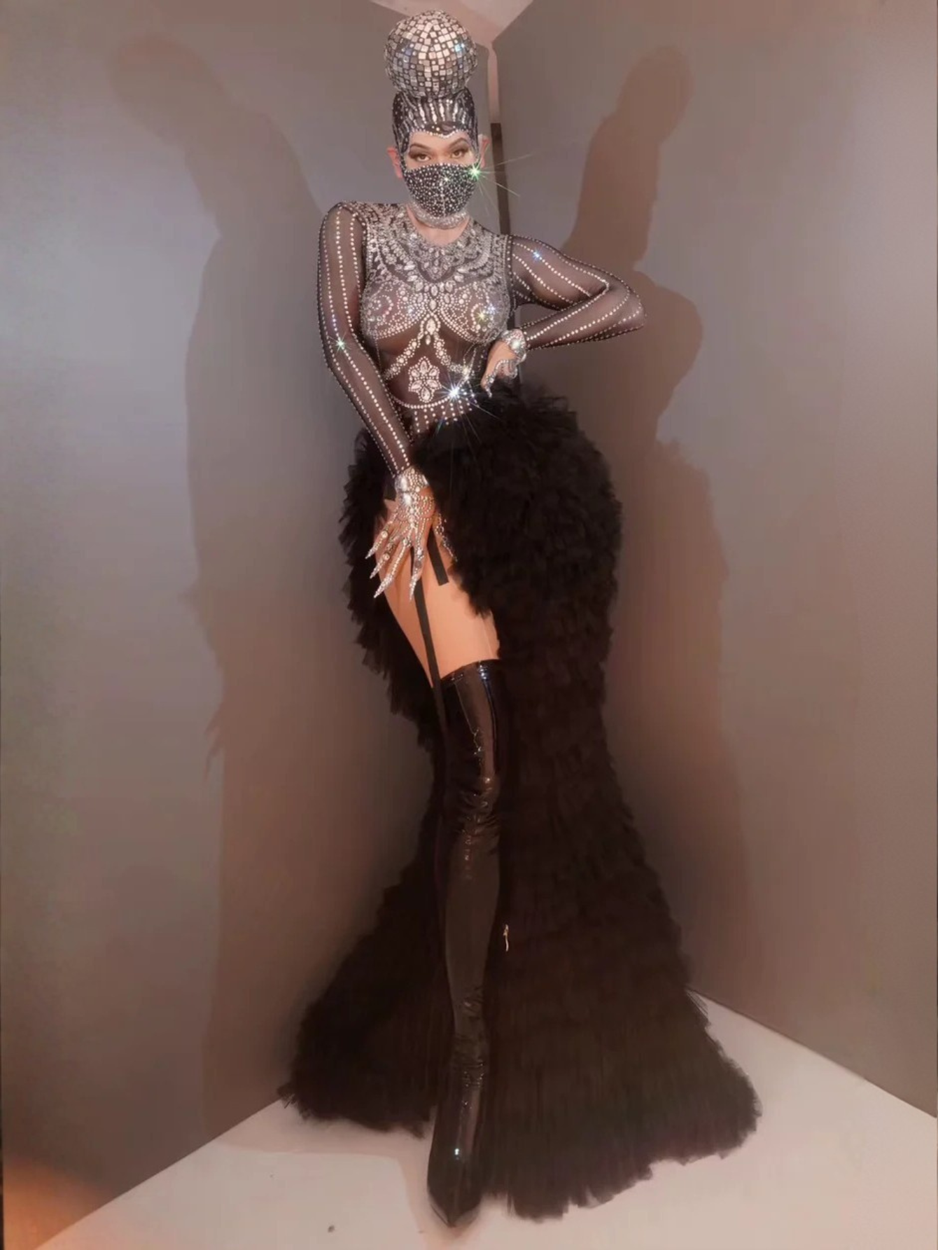 Goth Drag Queen 2Pc Costume