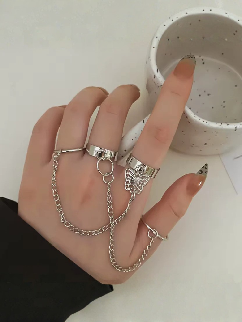 Kurapika Butterfly Chain Ring Anime Cosplay