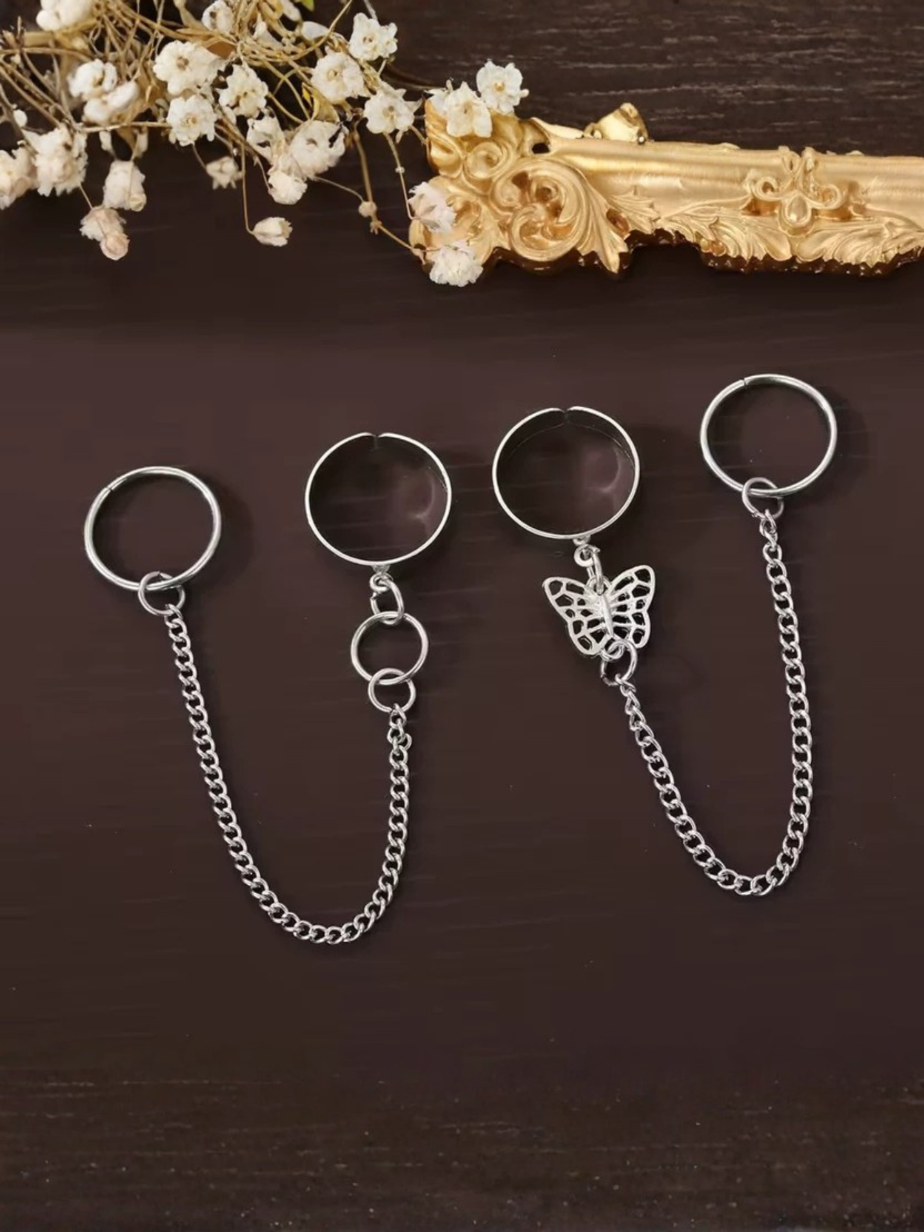 Kurapika Butterfly Chain Ring Anime Cosplay