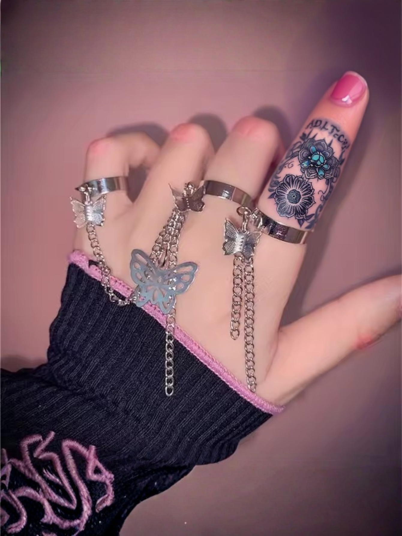 Kurapika Butterfly Chain Ring Anime Cosplay