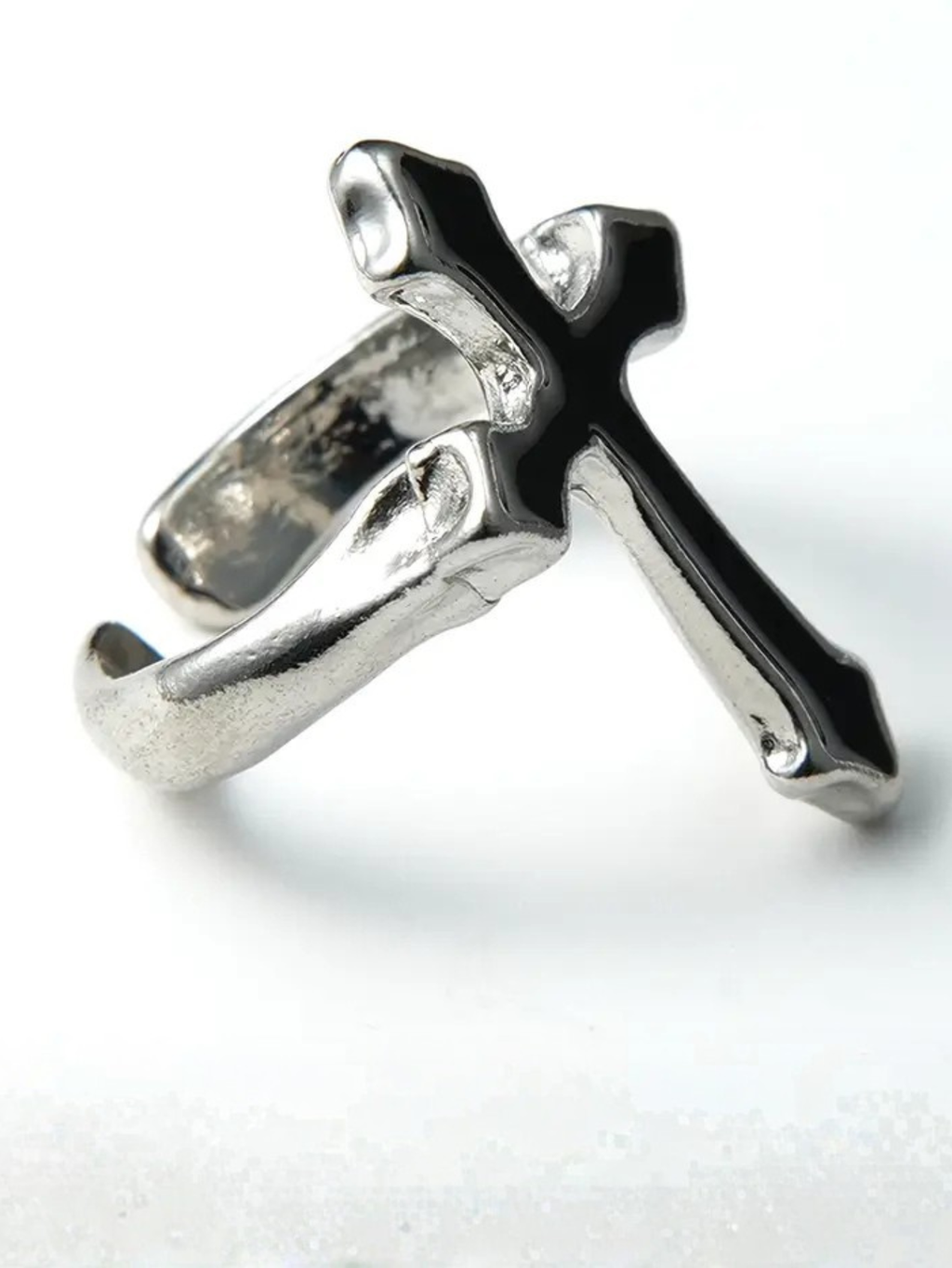 Cross Black Ring