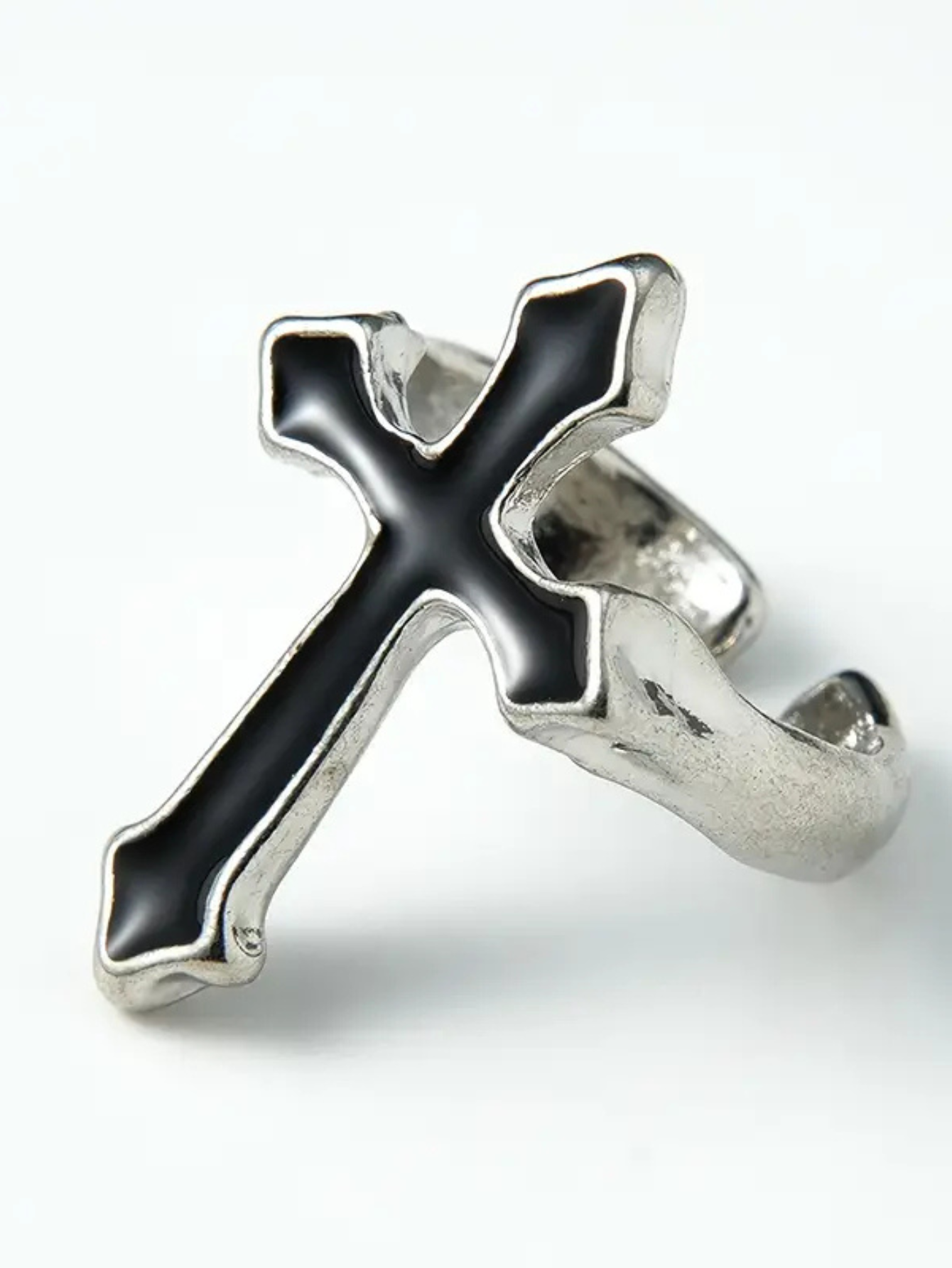 Cross Black Ring