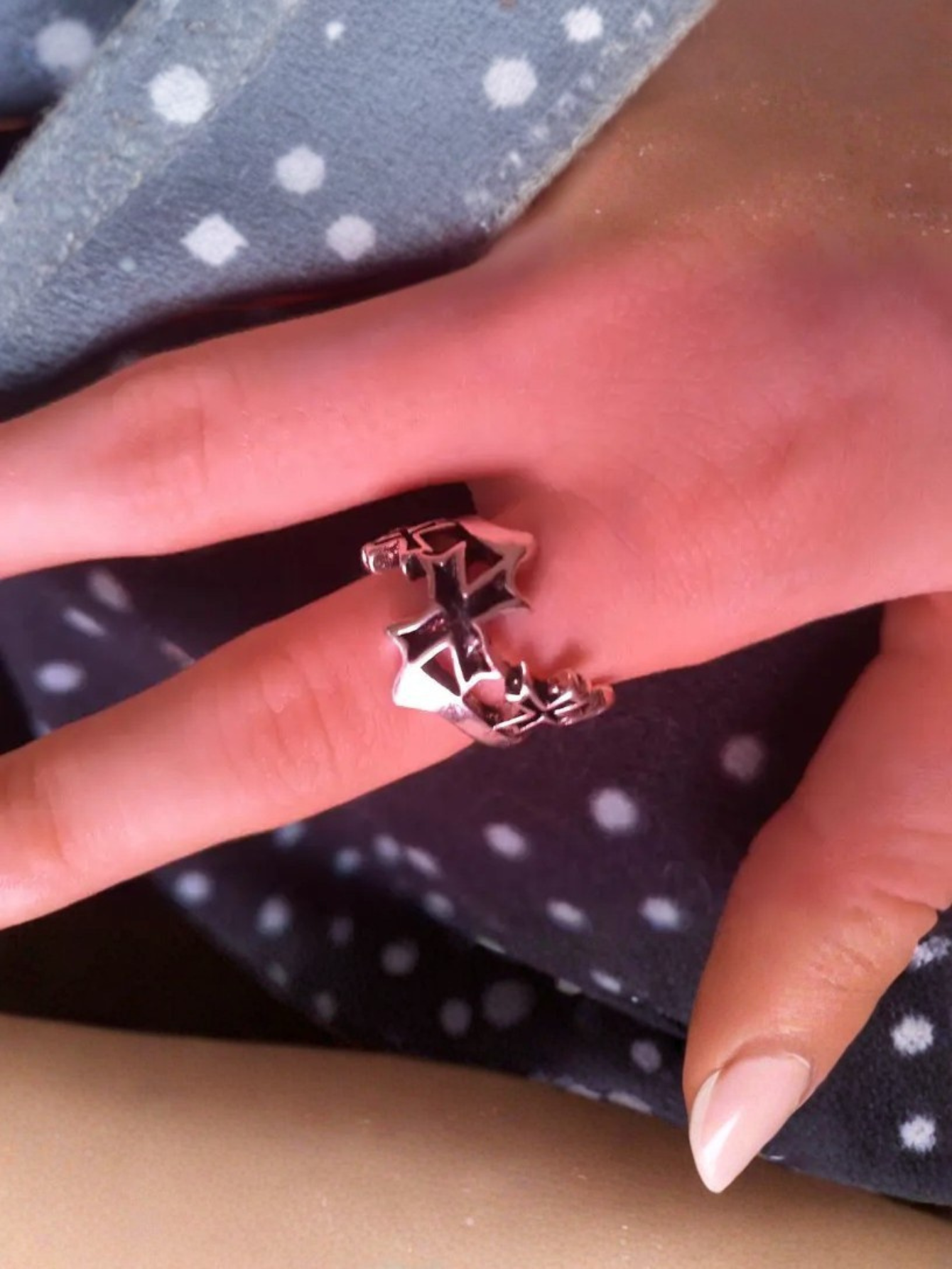 Cross Black Ring