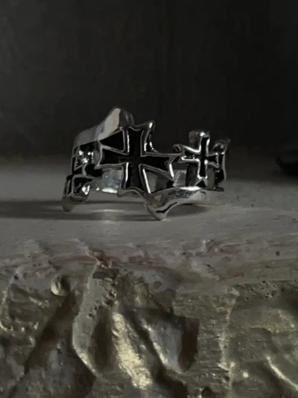 Cross Black Ring