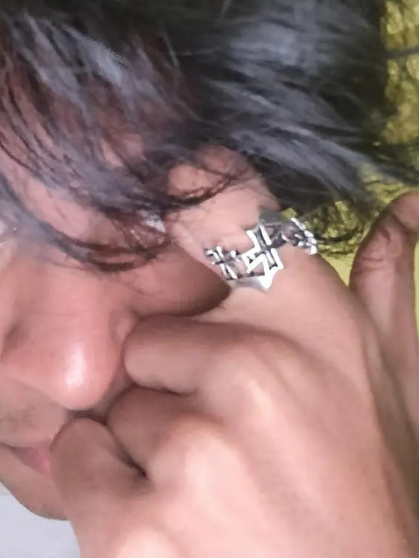 Cross Black Ring