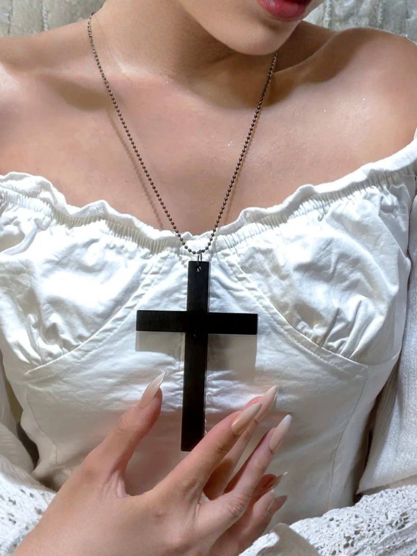 Cross Wooden Necklace