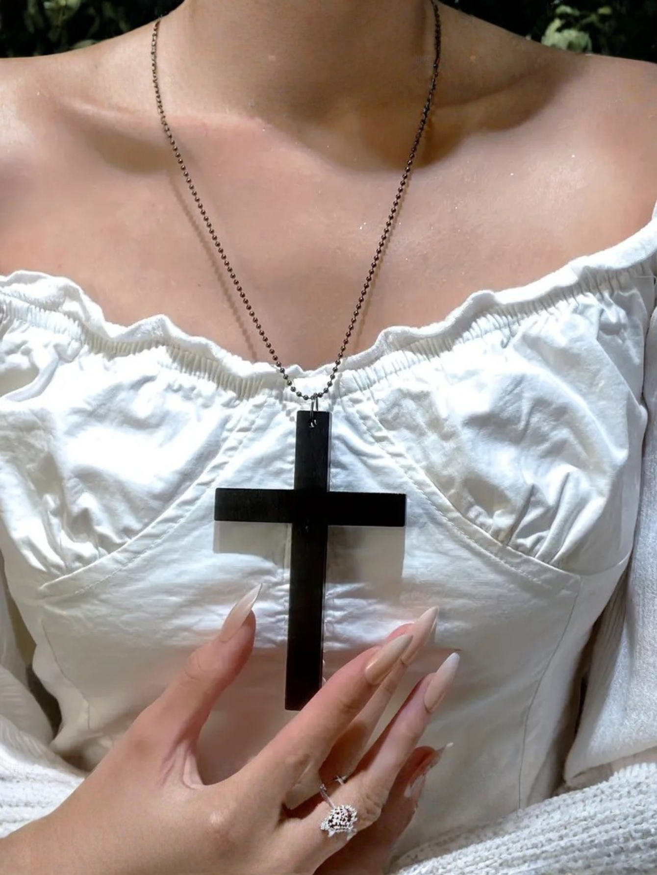 Cross Wooden Necklace