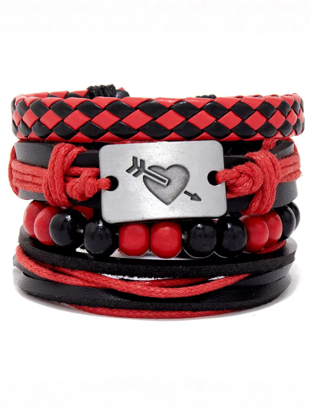 Black and Red Love Bracelet