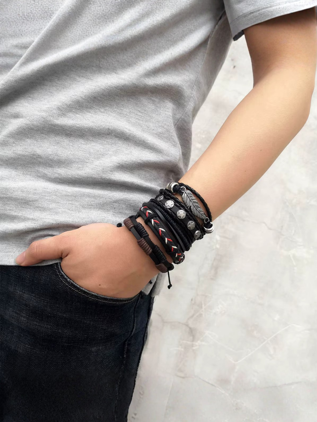 Leaf Star Emo Bracelet Set