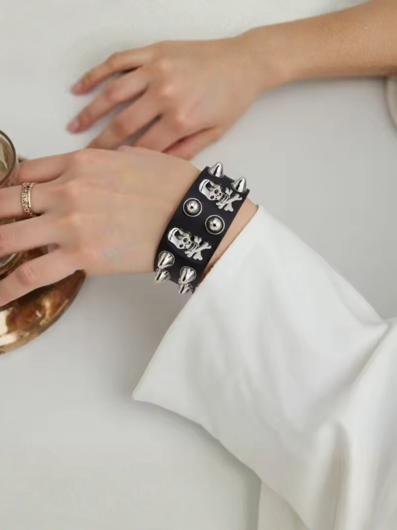 Skull Spiked Bracelet