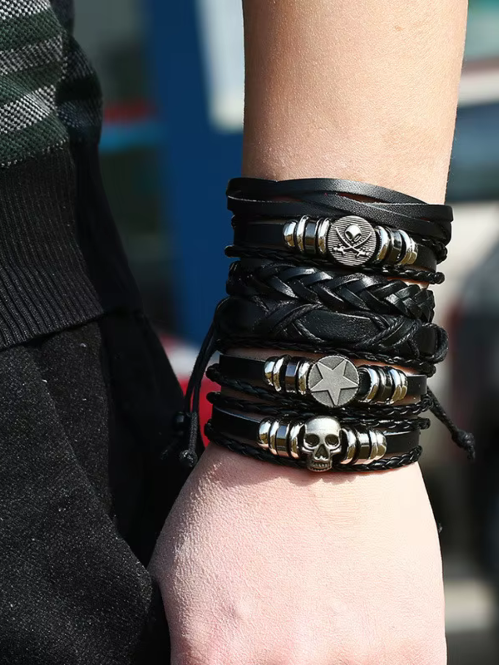 Gothic Punk Bracelet Set