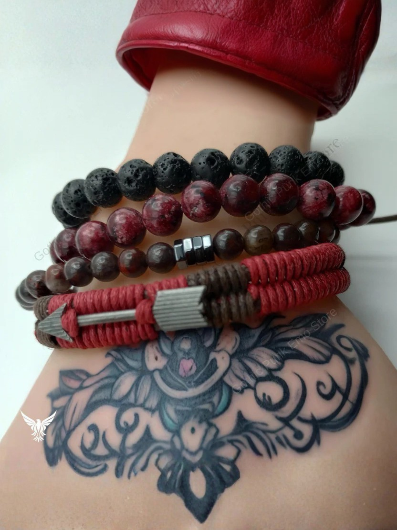 Red Jasper Boho Bracelet Set