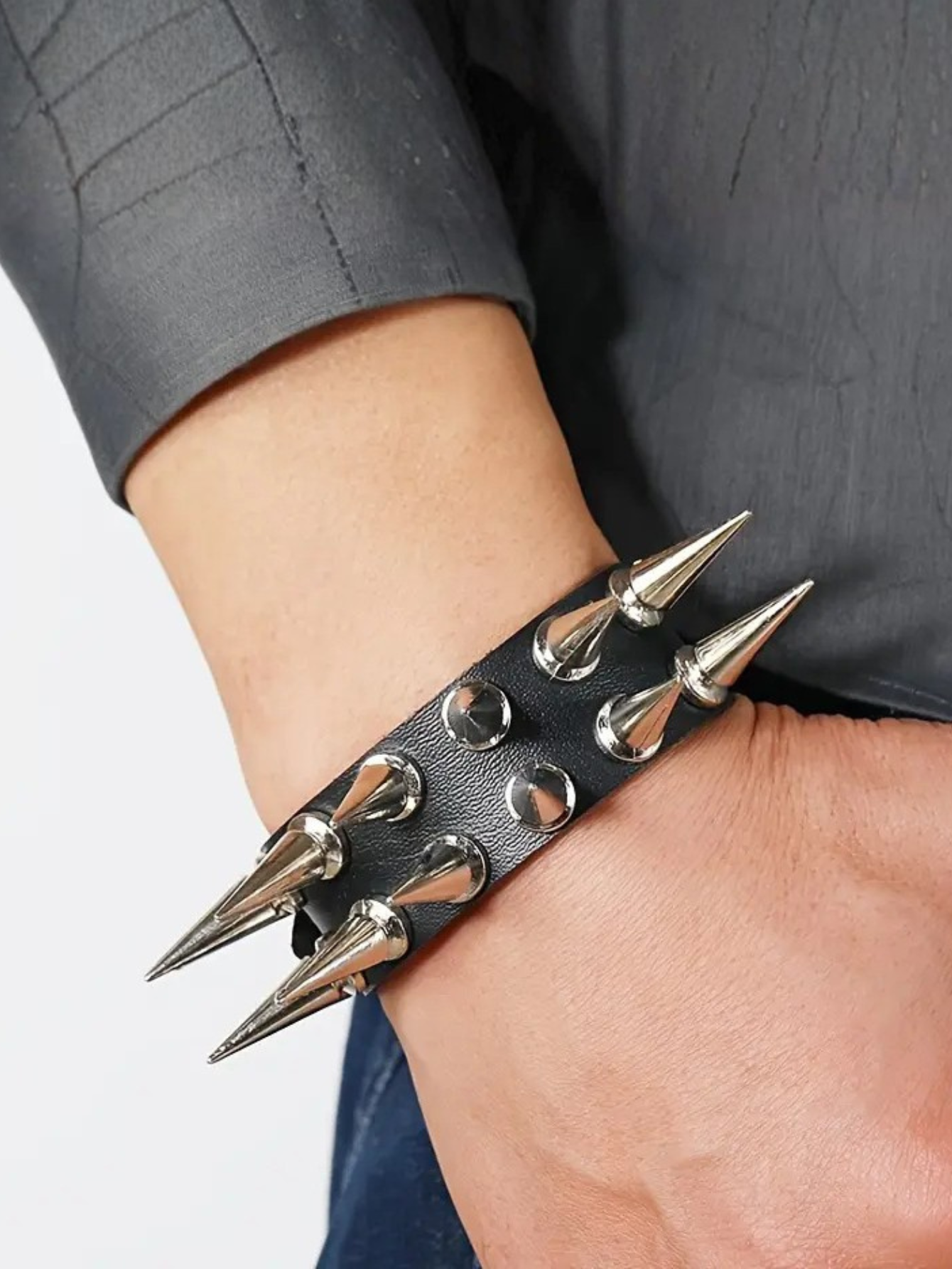 Double Row Spiked Bracelet