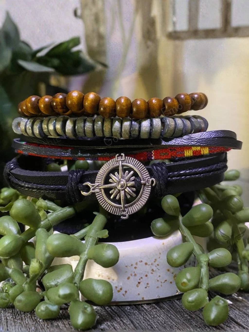 Boho Leather Bracelet Set