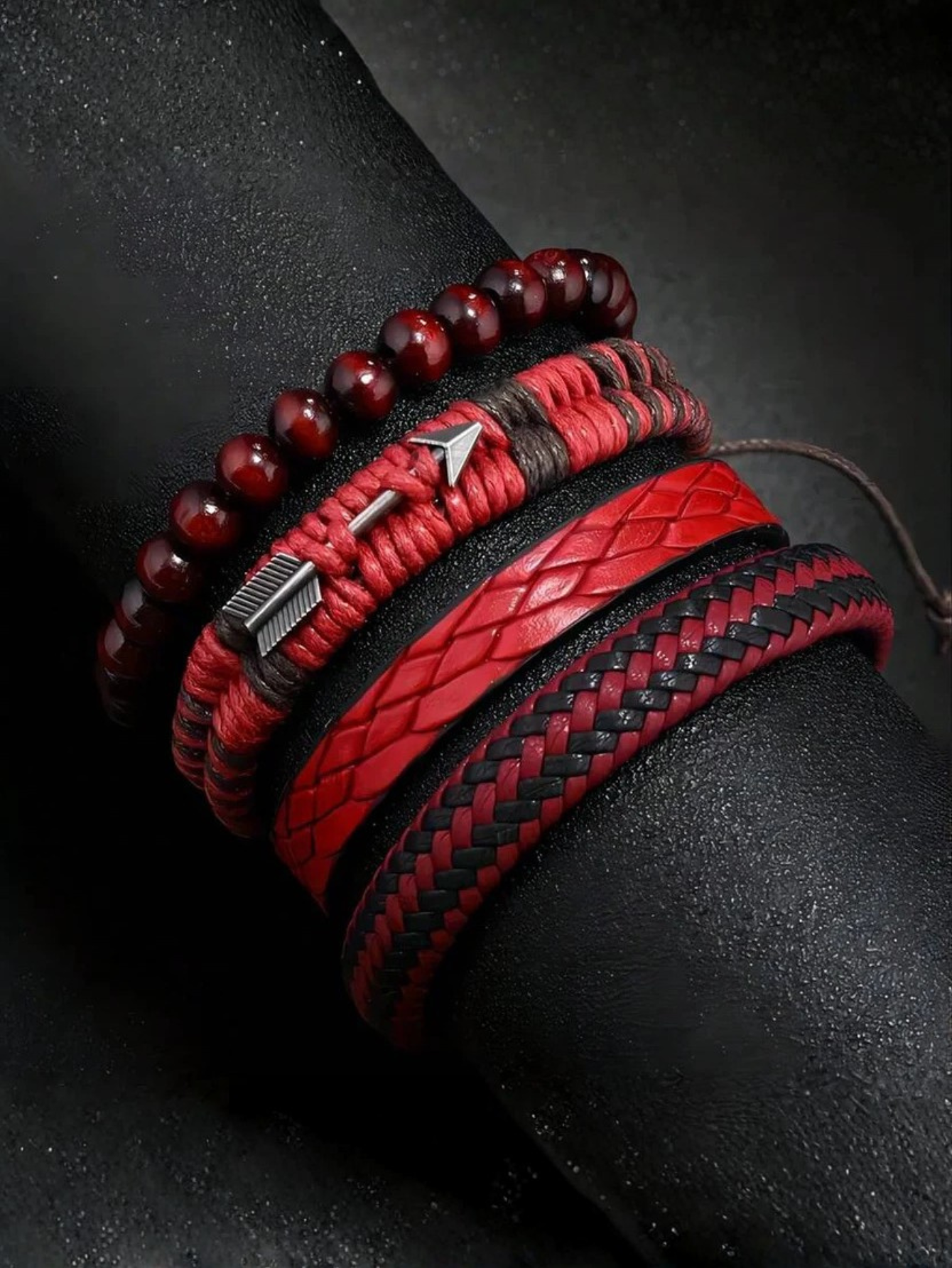 Red Jasper Bracelet Set