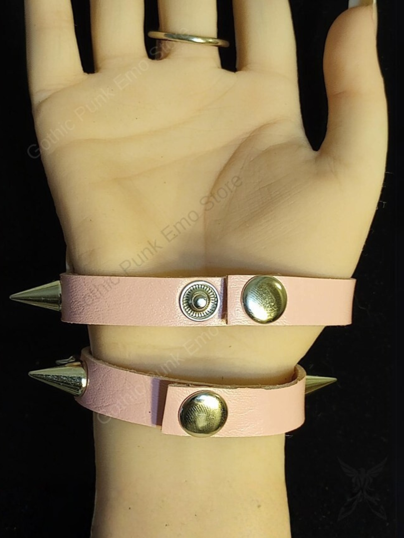 Pink Spiked Emo Bracelet