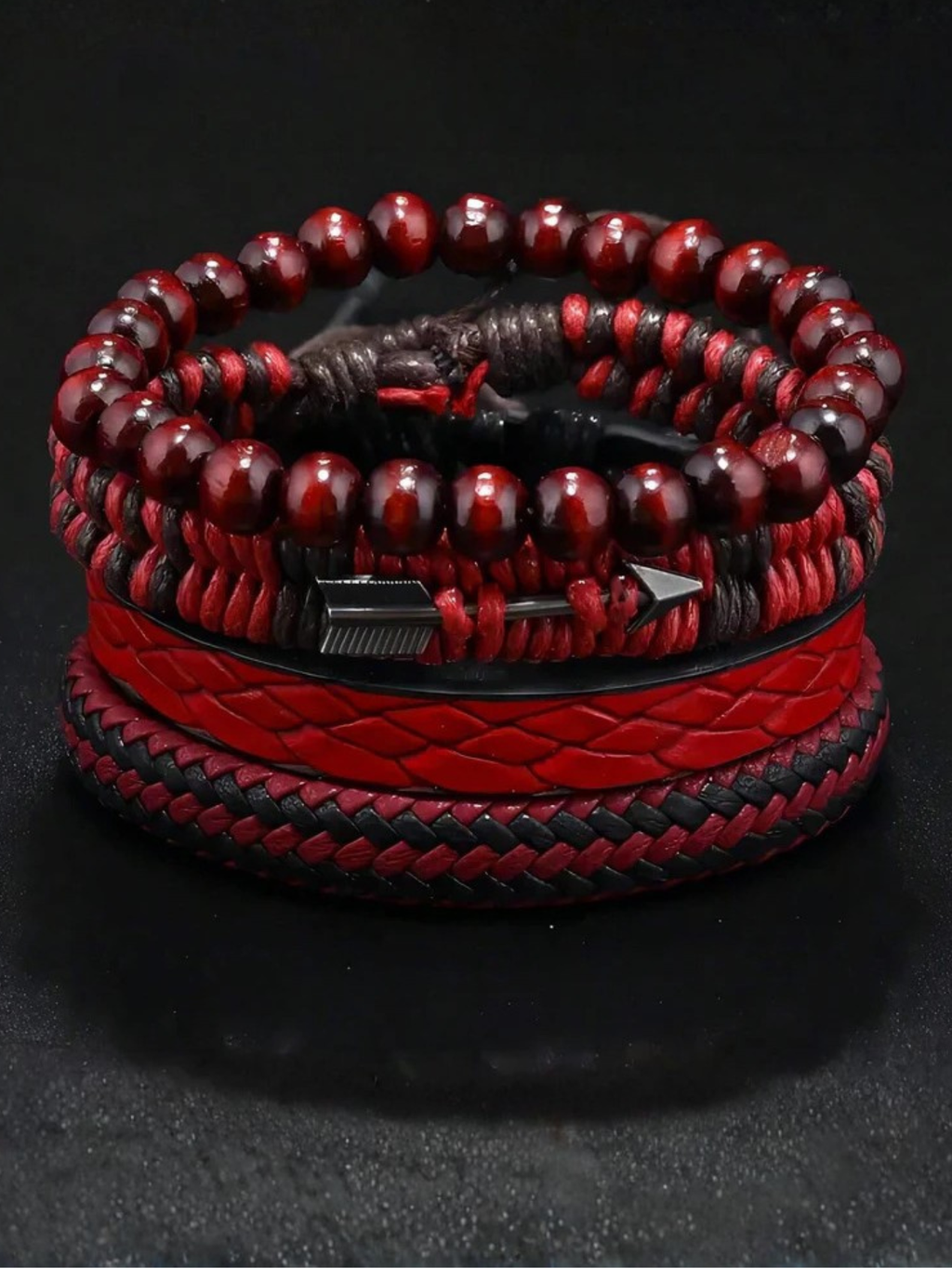 Red Jasper Boho Bracelet Set
