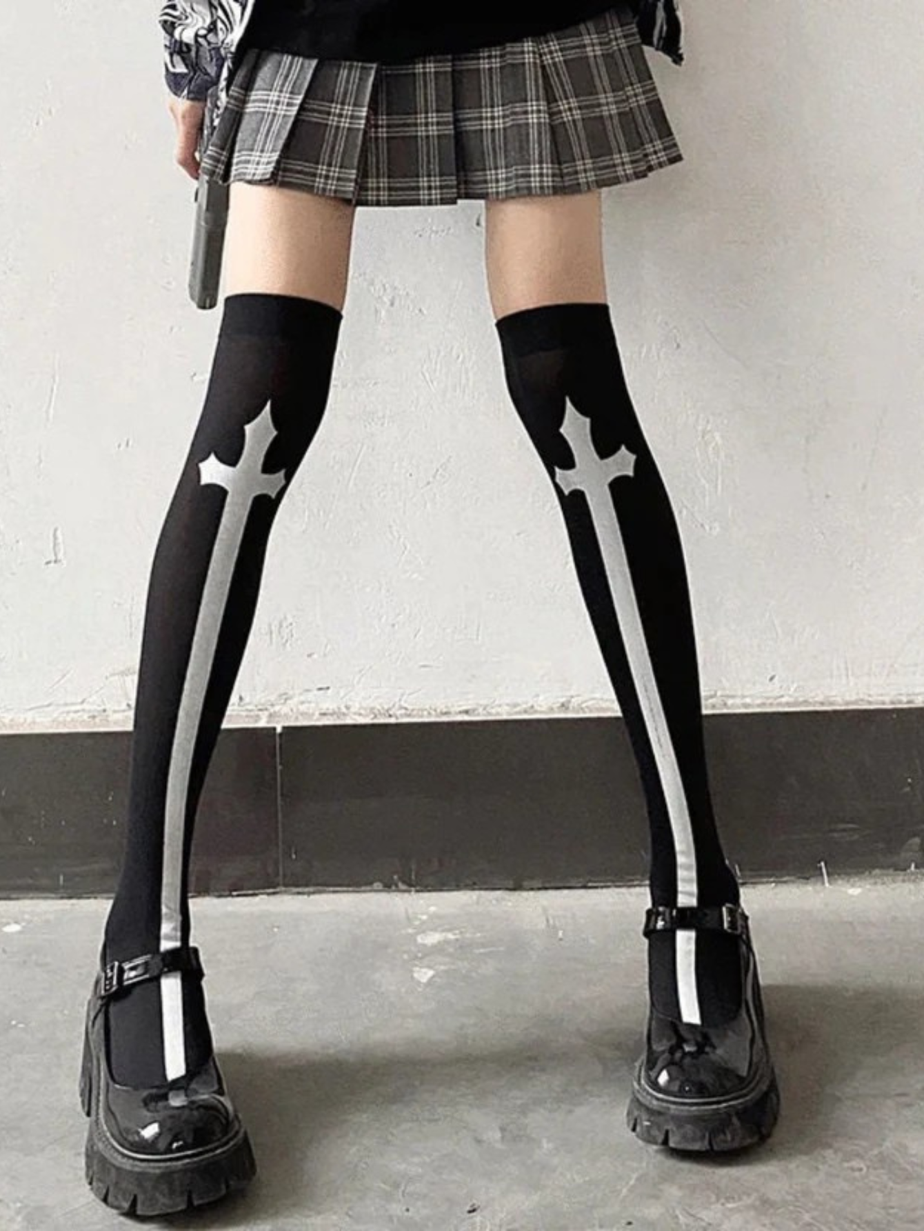 Gothic Cross Stocking Socks