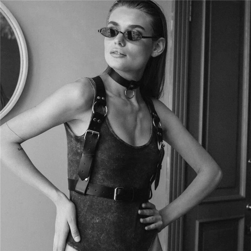 Vegan Leather Suspenders