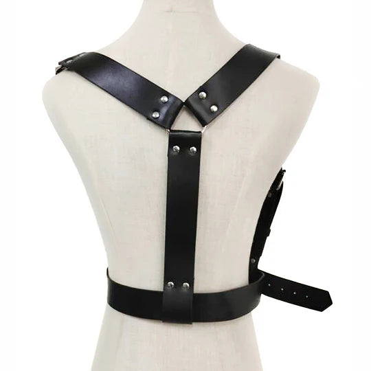 Plus Size Leather Suspenders