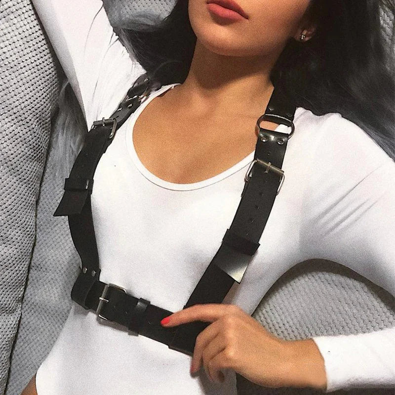 Vegan Leather Suspenders